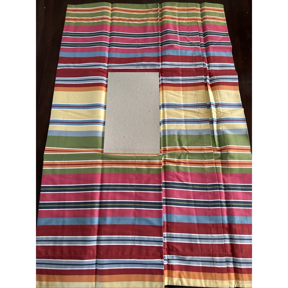 Pottery Barn Belize Stripe EURO Pillow Sham Cover New Vintage Multicolor Summer - Picture 3 of 3